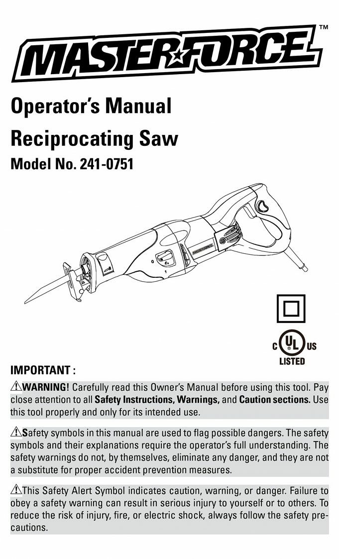 How To Disassemble Masterforce Reciprocating Saw